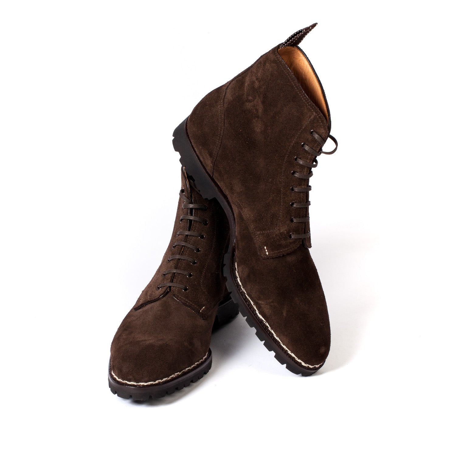 Boot "Full Derby-Boot" made of Dark Brown Leather - purely handmade